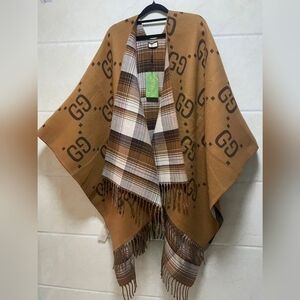 Gucci Reversible GG Wool Cape